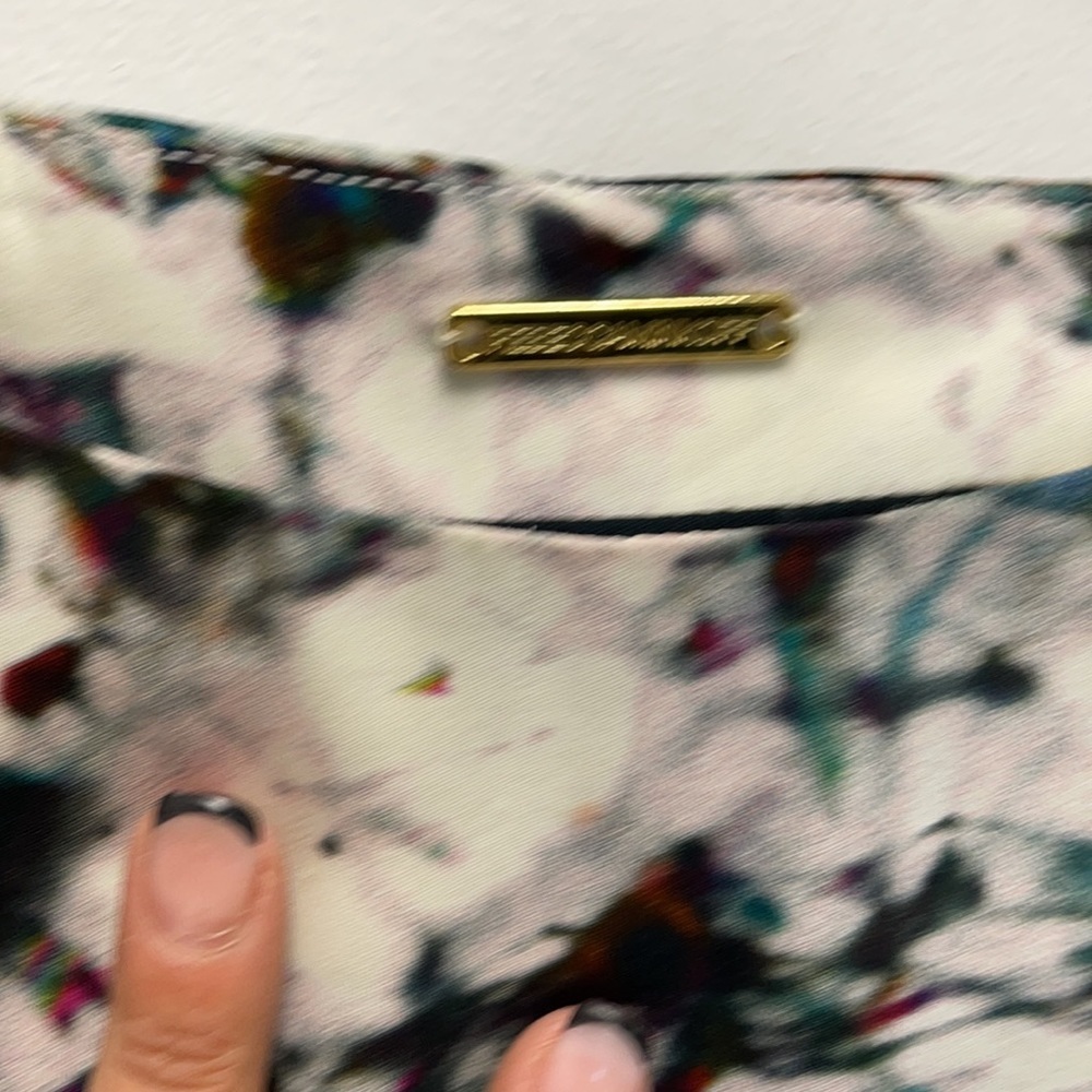 Rebecca Minkoff silk marble print open back cocktail dress - Picture 3 of 5